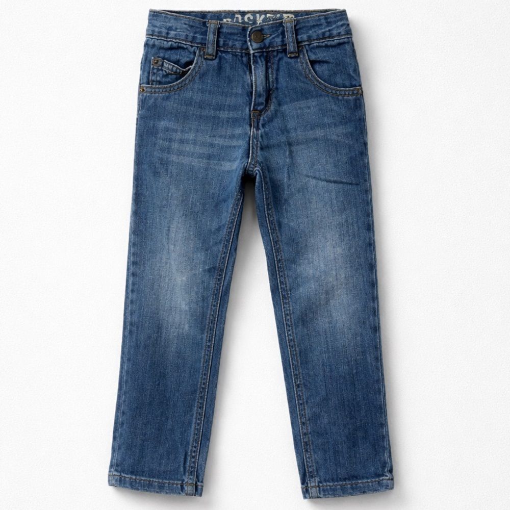 Crazy 8 Blue Rocker Jeans adjustable waistband Size 3T